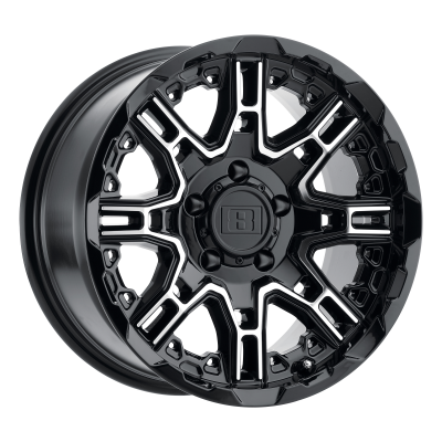 Level 8 - Level 8 Wheels SLINGSHOT 20x11.5 6x5.5 -44mm Black/Machined; 2015LST-46140B12