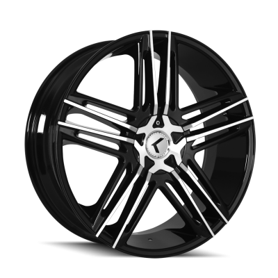 Kraze - Kraze Wheels KR157 HELLA 18x8 5x112/4.5 40mm Machined/Black; KR157-8807BM40
