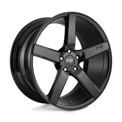 Niche 1PC - Niche Wheels M188 MILAN 22x10 5x5.0 35mm Gloss Black; M188220075+35