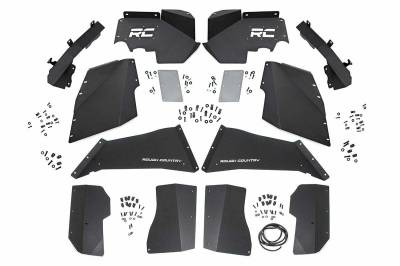 Rough Country Suspension Systems - Rough Country Front/Rear Inner Fender Liners-Black, for Wrangler JK; 10511