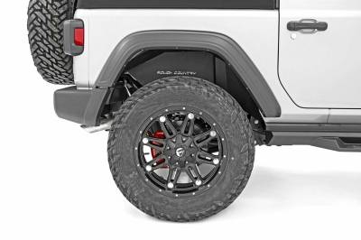 Rough Country Suspension Systems - Rough Country Rear Inner Fender Liners-Black, for Wrangler JL; 10498A