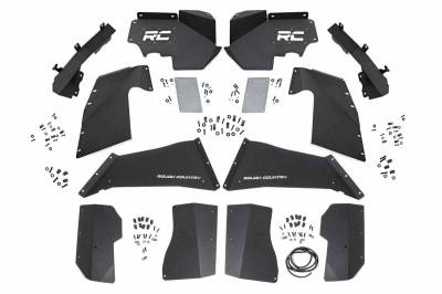 Rough Country Suspension Systems - Rough Country Front/Rear Inner Fender Liners-Black, for Wrangler JK; 10511V