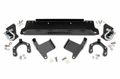 Rough Country Suspension Systems - Rough Country Front Winch Mount fits OEM Plastic Bumper, for Wrangler JK; 1173