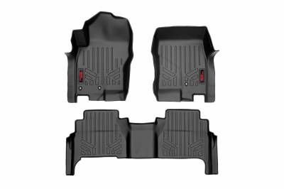 Rough Country Suspension Systems - Rough Country Front/Rear Floor Liners-Black, for 08-21 Frontier Crew; M-80513