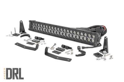 Rough Country Suspension Systems - Rough Country Bumper Mount 20" LED Light Bar Kit, for 16-24 Titan XD; 70645DRLA