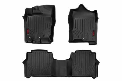 Rough Country Suspension Systems - Rough Country Front/Rear Floor Liners-Black, for 16-24 Titan/XD Crew; M-81712