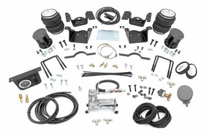 Rough Country Suspension Systems - Rough Country Rear Air Spring Kit w/ Compressor, Silverado/Sierra HD; 100074C