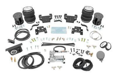 Rough Country Suspension Systems - Rough Country Rear Air Spring Kit w/ Compressor, Silverado/Sierra HD; 100064C