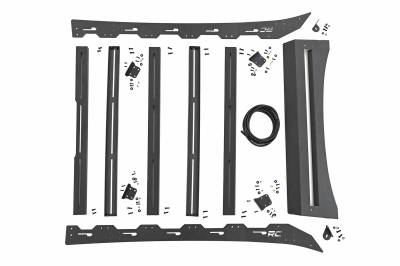 Rough Country Suspension Systems - Rough Country Fabricated Roof Rack-Black, for 05-23 Tacoma Crew; 73106