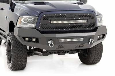 Rough Country Suspension Systems - Rough Country Heavy Duty Front Bumper-Black, for Ram 1500; 10774