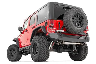 Rough Country Suspension Systems - Rough Country Rock Crawler Rear Bumper w/ Tire Carrier, for Wrangler JK; 10594A