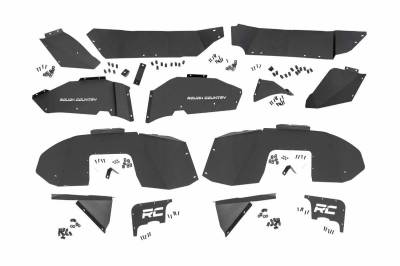 Rough Country Suspension Systems - Rough Country Front/Rear Inner Fender Liners-Black, for Wrangler JL; 10499