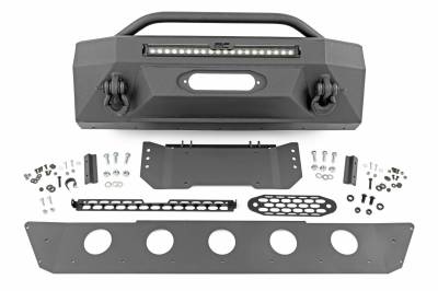 Rough Country Suspension Systems - Rough Country Hybrid Front Winch Bumper-Black, for 4Runner; 10745