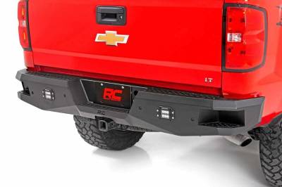 Rough Country Suspension Systems - Rough Country Heavy Duty Rear Bumper-Black, 07-18 Silverado 1500; 10773