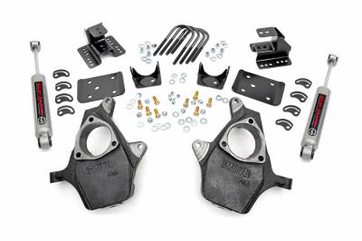 Rough Country Suspension Systems - Rough Country 2"/4" Suspension Lowering Kit; Silverado/Sierra 1500 RWD; 721.20