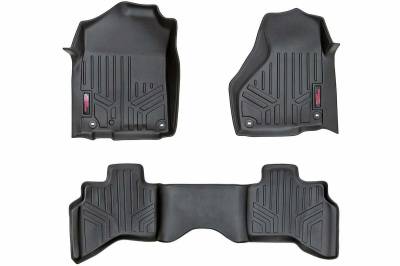 Rough Country Suspension Systems - Rough Country Front/Rear Floor Liners-Black, for 02-08 Ram 1500 Quad; M-30212