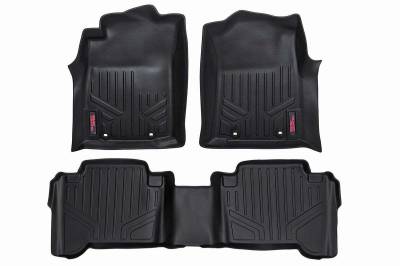 Rough Country Suspension Systems - Rough Country Front/Rear Floor Liners-Black, for 12-15 Tacoma Double; M-71213