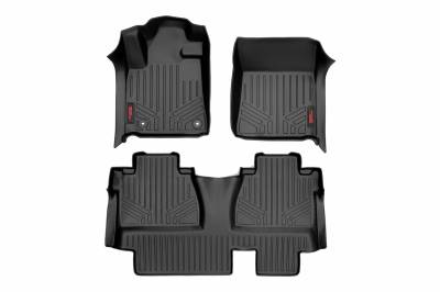 Rough Country Suspension Systems - Rough Country Front/Rear Floor Liners-Black, for 14-21 Tundra Double; M-71413