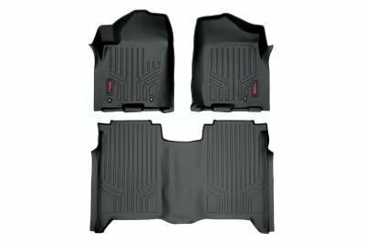 Rough Country Suspension Systems - Rough Country Front/Rear Floor Liners-Black, for 04-15 Titan Crew; M-81602