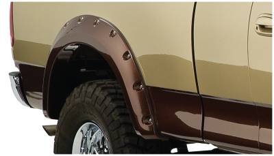 Bushwacker - Bushwacker Cut-Out Style Rear Fender Flares-Black, Ford F-150; 20074-02