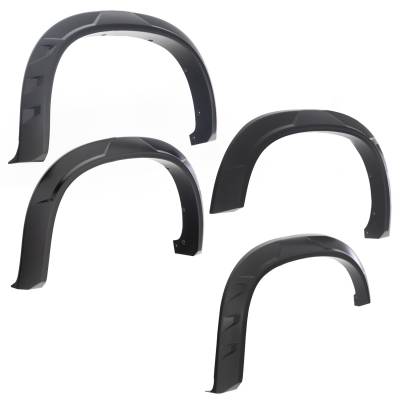 Bushwacker - Bushwacker DRT Style Front/Rear Fender Flares-Black, Silverado; 40984-02