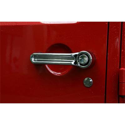 Rugged Ridge - Rugged Ridge 13311.11 Door Handle Cover Kit Chrome for Wrangler JK;