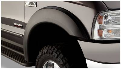 Bushwacker - Bushwacker Extend-a-Fender Front Fender Flares-Black, Super Duty; 20075-02