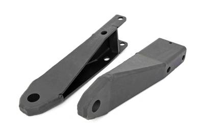 Rough Country Suspension Systems - Rough Country Front Tow Hook Brackets-Black, 20-24 Sierra 2500HD; RS151
