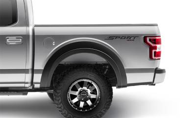 Bushwacker - Bushwacker Extend-a-Fender Rear Fender Flares-Black, Ford F-150; 20094-02