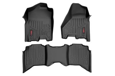 Rough Country Suspension Systems - Rough Country Front/Rear Floor Liners-Black, for 12-18 Ram 1500 Crew; M-31213