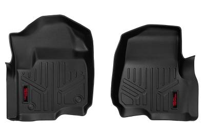 Rough Country Suspension Systems - Rough Country Front Floor Liners-Black, 17-24 Ford Super Duty; M-5171