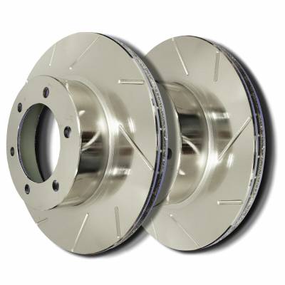 SP Performance - SP Performance T28-297-P Slotted Brake Rotors Zinc Coating L/R Pr Front