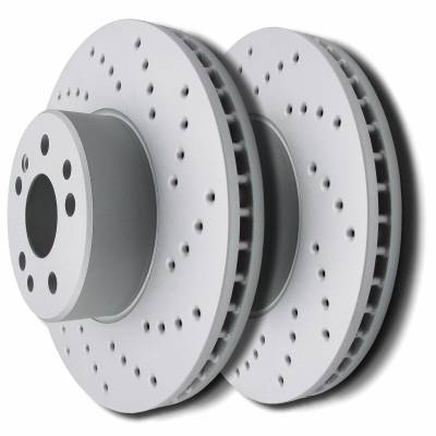 SP Performance - SP Performance C06-314 Cross Drilled Brake Rotors ZRC Coating L/R Pr Rear