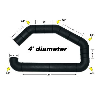 Airaid - Airaid 100-400 UBI "U-Build-It" Cold Air Intake Tube 4.0" Complete Intake Tube