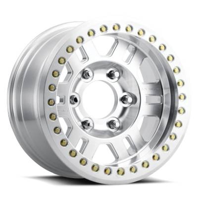 Vision Wheel - Vision Wheels 398BL Manx Beadlock 17x8.5 5x5.5 -15mm Silver; 398BLZ7827UMFMR-15