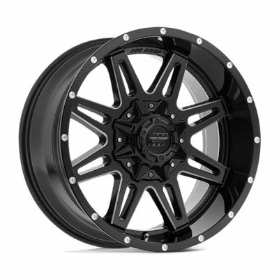 Pro Comp Alloys - Pro Comp Wheels PA42 BLOCKADE 20x9.5 6x135/5.5 -6mm Black/Milled; PXA8142-29539