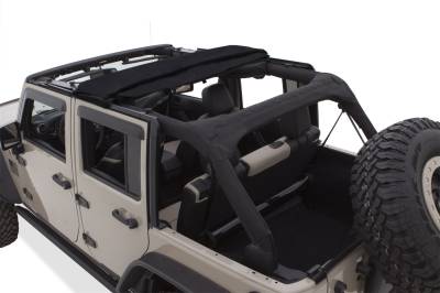 Bushwacker - Bushwacker Trail Armor Fastback Soft Top-Black Twill for Wrangler JK 4dr.; 14925