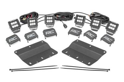 Rough Country Suspension Systems - Rough Country 2" Triple LED Pod Fog Light Kit-Spot, 21-24 Bronco; 51085