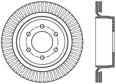 StopTech - StopTech 128.65135R Sport Cross-Drilled Disc Brake Rotor for 12-20 F150