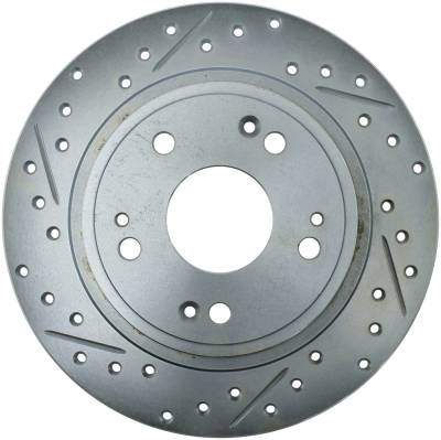StopTech - StopTech 227.40068R Select Sport Cross-Drilled & Slotted Disc Brake Rotor