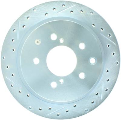StopTech - StopTech 227.42047R Select Sport Cross-Drilled & Slotted Disc Brake Rotor