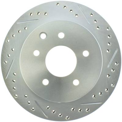 StopTech - StopTech 227.42077L Select Sport Cross-Drilled & Slotted Disc Brake Rotor