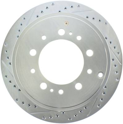 StopTech - StopTech 227.44157R Select Sport Cross-Drilled & Slotted Disc Brake Rotor