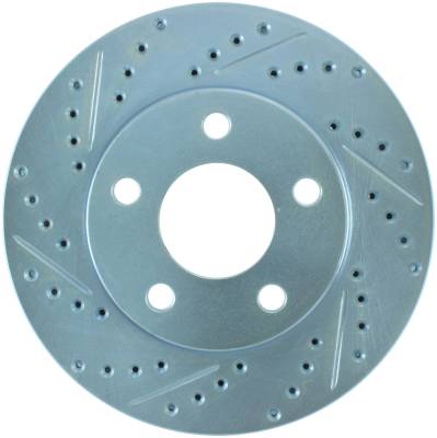 StopTech - StopTech 227.62057R Select Sport Cross-Drilled & Slotted Disc Brake Rotor