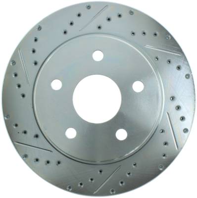 StopTech - StopTech 227.67053R Select Sport Cross-Drilled & Slotted Disc Brake Rotor