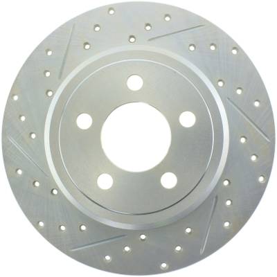 StopTech - StopTech 227.63060R Select Sport Cross-Drilled & Slotted Disc Brake Rotor
