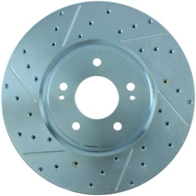 StopTech - StopTech 227.46064R Select Sport Cross-Drilled & Slotted Disc Brake Rotor