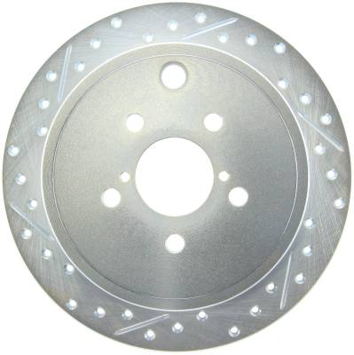 StopTech - StopTech 227.47029R Select Sport Cross-Drilled & Slotted Disc Brake Rotor