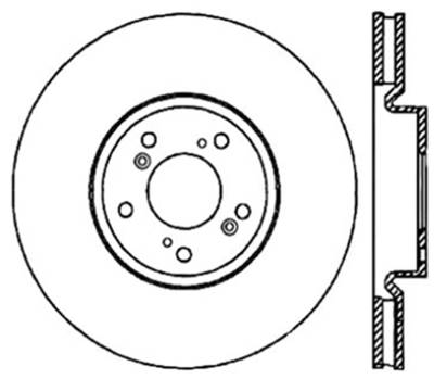 StopTech - StopTech 126.40062CSL Sport Cryo-Treated Slotted Disc Brake Rotor for 04-08 TL