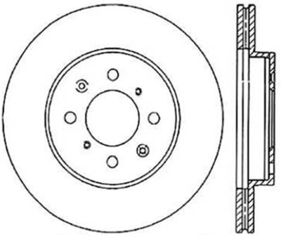 StopTech - StopTech 128.40021L Sport Cross-Drilled Disc Brake Rotor